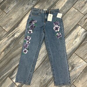 PTCL Jeans Size 27 flower pattern